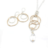 LINKS Collection - Bronze & Fine Silver Entwined Cloud Link Earrings