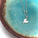 Imperfect Fine Silver Heart