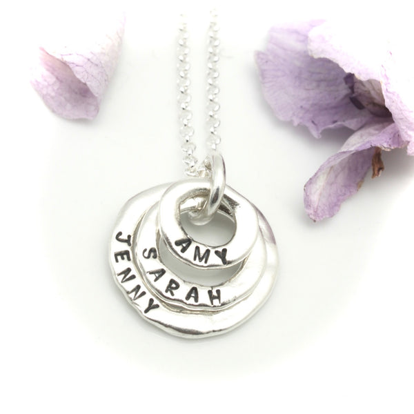 Three Ring Personalized Necklace