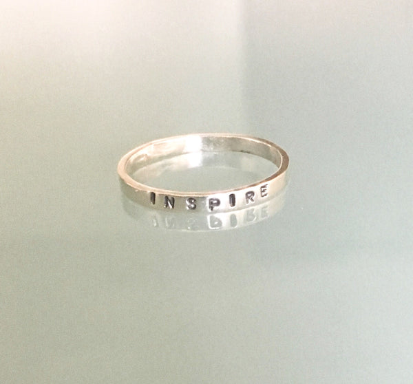 Sterling Silver 2mm Personalized Stacking Ring