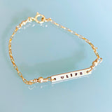Gold Bar Personalized Bracelet