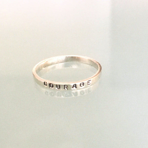 Sterling Silver 2mm Personalized Stacking Ring