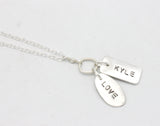 One Oval One Rectangle Personalized Necklace