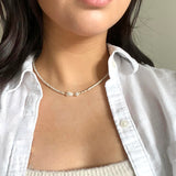 Ochre Japanese Beaded Necklace & Keishi Pearls