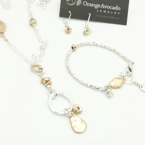 Petite Bronze Pebble Earring