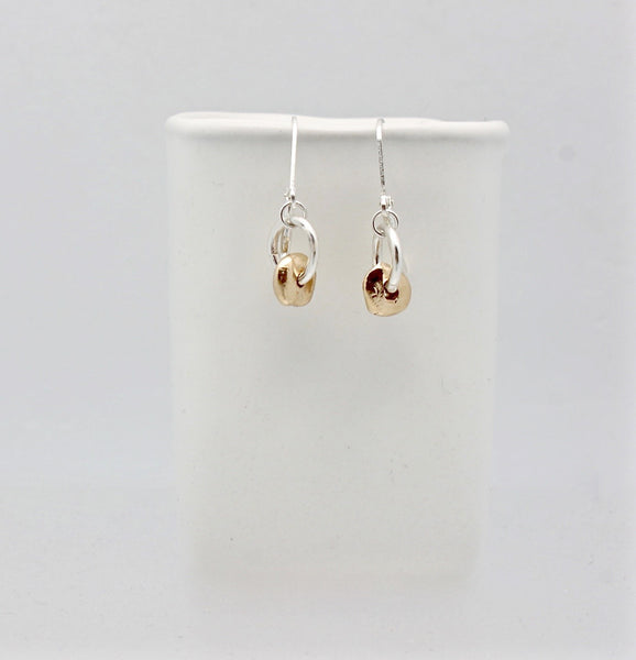 Petite Bronze Pebble Earring