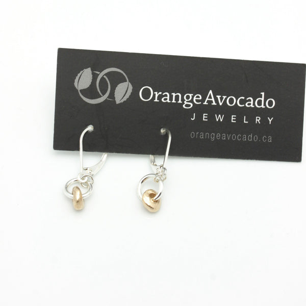 Petite Bronze Pebble Earring