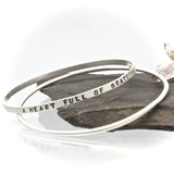 Personalized Sterling Silver Bangle