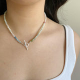 Multi Colored Morganite, Beryl & Aquamarine Stretch Bracelet