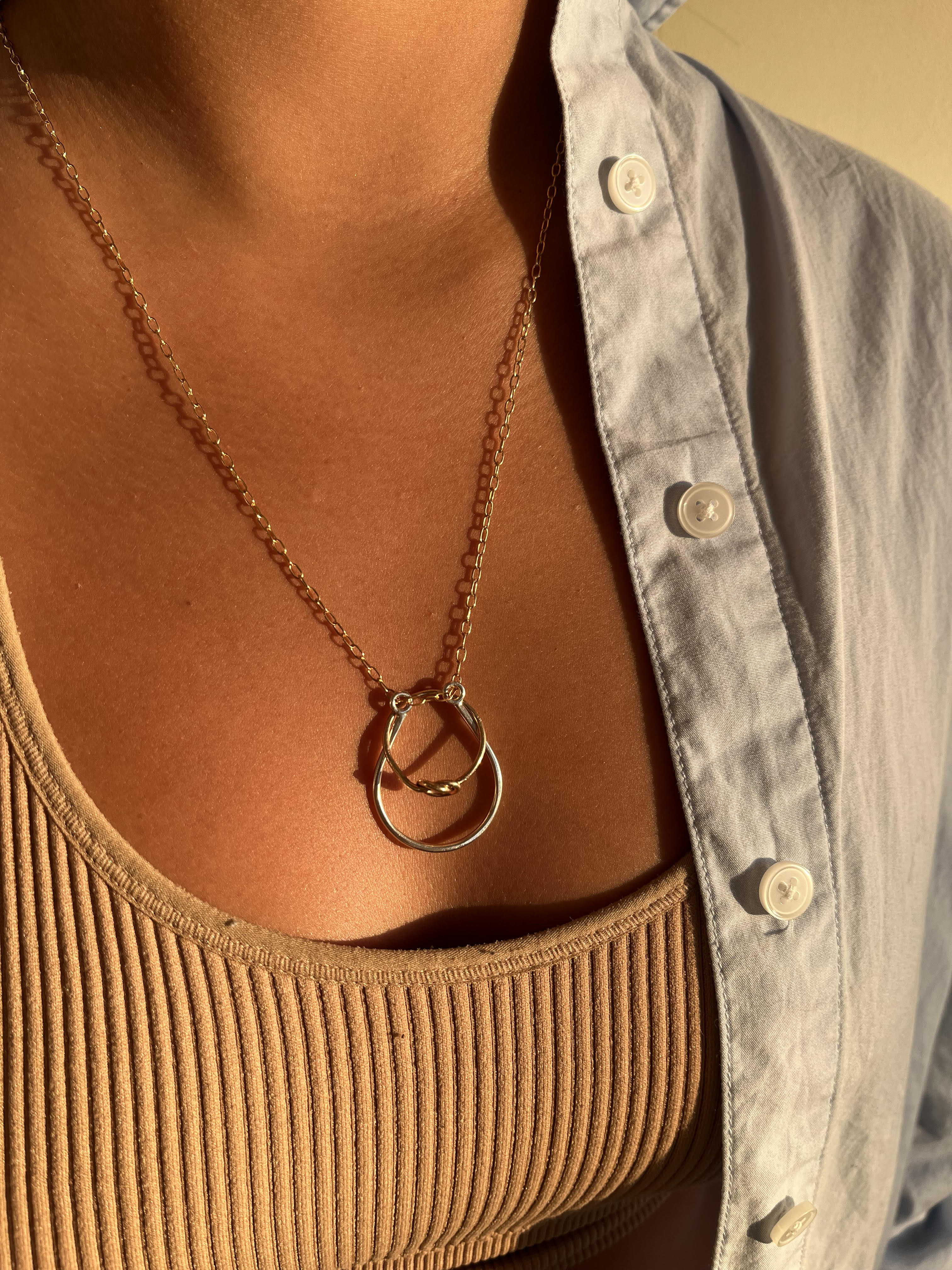 【Monday Edition】24SS PETITE RING PENDANT SILVER NECKLACE Minimalist Ring Shaped Pendant Sterling Silver Necklace | Ms