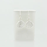 Fine Silver Etched Dandelion Earrings