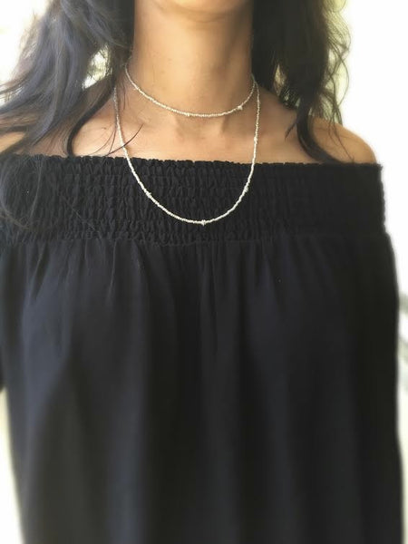 SILVER Collection: Silver Beaded Interlude Necklace or Wrap Bracelet