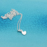 Fine Silver Petite Heart Necklace