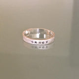 Sterling Silver 3mm Personalized Ring