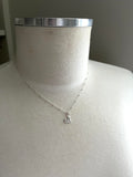 LOVE Freeform Silver Heart & Cubic Zirconia Necklace