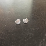 Heart Fine Silver Stud Earrings