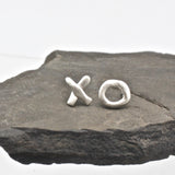 XO Freeform Silver Earrings